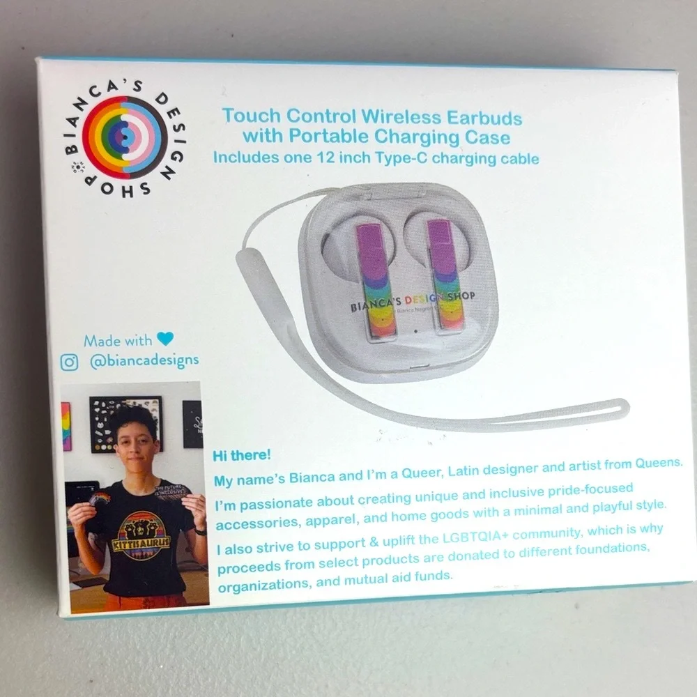 Wireless Earbuds with Charging Case - White
